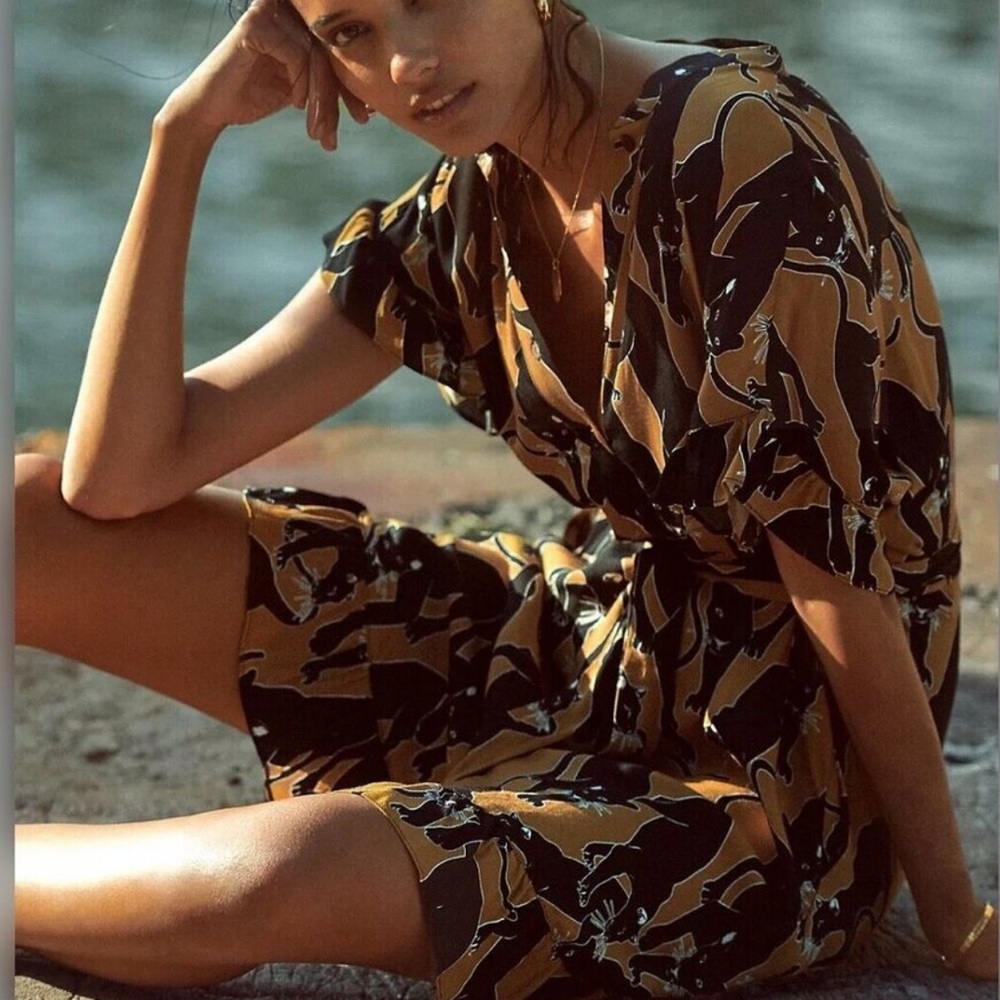 Anthropologie Corey Lynn Calter Black Panther dress